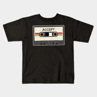 kurniamarga vintage cassette tape Accept Kids T-Shirt